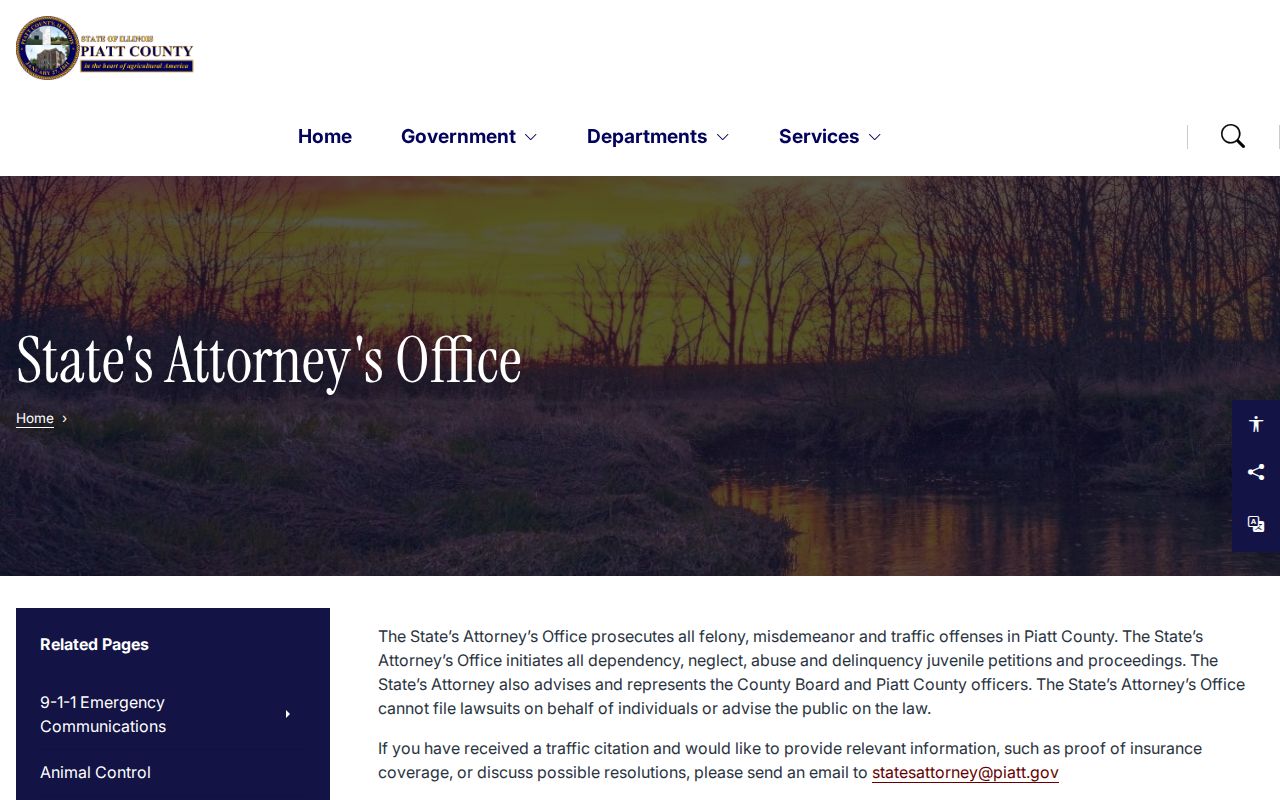 Piatt County State's Attorney criminal court case role