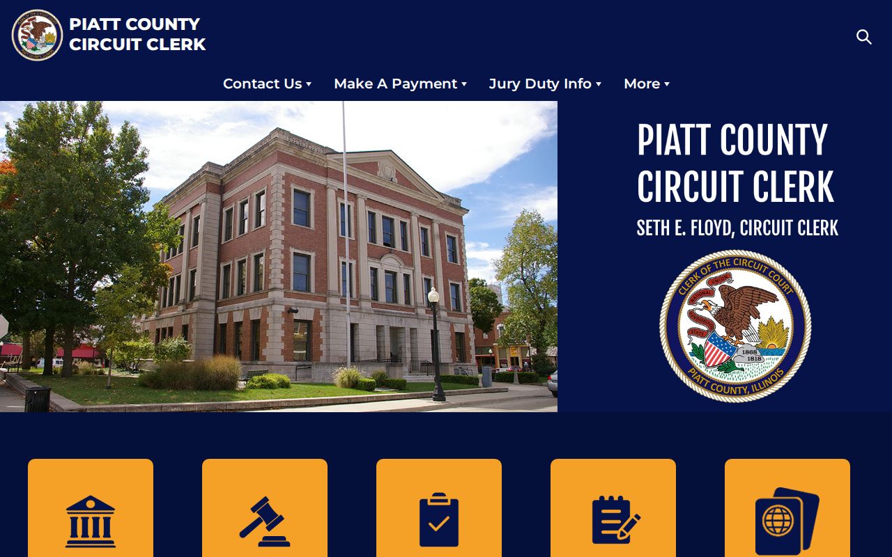 Piatt Circuit Clerk portal used for county criminal case resources